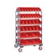 Sloped Shelf Bin Cart