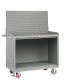 48" Wide Mobile Bench Cabinets w/ Louvered Panel