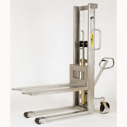 Stainless Manual Fork Over Stacker 80" Lift