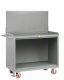 48" Wide Mobile Bench Cabinets w/ Pegboard Tool Storage