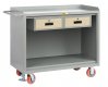 48" Wide Mobile Bench Cabinets w/ Double Storage Drawers